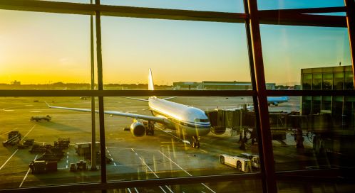 Plane at Vancouver Airport.  Airport Transport by Paxton Shuttle